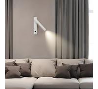 MRBVAOXVD Lámparas de Pared, Lámparas de Pared Led Lámpara de Pared Interior Rotación Ajustable 90 ° + 330 ° Wall Sconce Reflector de Lectura Moderno de Aluminio para la Oficina Del Hotel Del Dormitor