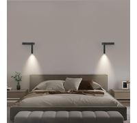 MRBVAOXVD Lámparas de Pared, Lámparas de Pared Led Lámpara de Pared Interior Rotación Ajustable 90 ° + 330 ° Wall Sconce Reflector de Lectura Moderno de Aluminio para la Oficina Del Hotel Del Dormitor