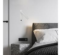 MRBVAOXVD Lámparas de Pared, Lámparas de Pared Led Lámpara de Pared Interior Rotación Ajustable 90 ° + 330 ° Wall Sconce Reflector de Lectura Moderno de Aluminio para la Oficina Del Hotel Del Dormitor