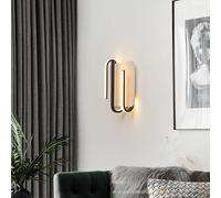 MRBVAOXVD Lámparas de Pared, Luces de Pared Led Interior Moderno Wall Sconce con Control Remoto Lámpara de Pared Hierro de Aluminio para Dormitorio Sala de Estar Sala de Lectura/Negro/Plaza