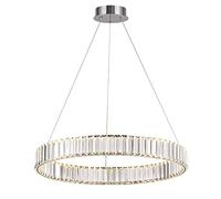 MRBVAOXVD Lámparas, Lámpara de de Lujo Genérica de 31,5 Pulgadas Anillo Colgante Luminaria - Ahorro de Energía Llevó Plata Atenuable para el Comedor Salón Dormitorio