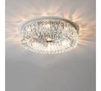 MRBVAOXVD Lámparas,Lámpara de Llevó Luz de Techo para la Sala de Estar - 24 Pulgadas de Lujo Cromo Moderno Fmontaje Luz de Techo para Dormitorio Cocina Hall Vestíbulo Hoteles