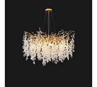 MRBVAOXVD Lámparas,Lámpara de Rede Lujo Moderno - Estilo Americano Europeo Francés - Ideal para Salón Dormitorio Vestíbulo - Lámpara de Vidrio Moderna/120 cm