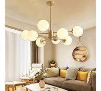 MRBVAOXVD Lámparas, Lámpara Moderno Metal Vidrio Globo Colgante Iluminación Oro Luces de Techo -O para Sala de Estar, Comedor, Dormitorio, Cocina Y Restaurante