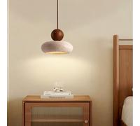 MRBVAOXVD Lámparas, Led Luz Colgante Wabi-Sabi Maderaiza Y Piedra Naturalqueña Lámpara para Bar Dormitorio Sala de Estar Comedor Iluminación Junto a la Cama/C. B.
