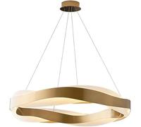 MRBVAOXVD Lámparas, Rectángulo Llevó Luz Moderna Lámpara de Lujo para Sala de Estar Dormitorio Comedor - Simple Nube Chapado Mar Lámpara de Acero Inoxidable/95 cm