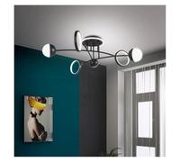 MRBVAOXVD Lustras, Lámpara de Techo Led para Hotel Restaurante Dormitorio Sala de Estar Comedor Cocina Vestíbulo Galería Luces Interiores/Dimmable/6 Cabezas Negro