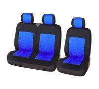MRBVHGPKUT Cojín del Asiento del Coche 2+1 Protectores Asiento Funda Asiento Coche para para Transit Van Camión Camión(Type2 Blue 3 Seat)