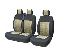 MRBVHGPKUT Cojín del Asiento del Coche para Renault para Master Funda Asiento Coche Universal 2 + 1(Beige)