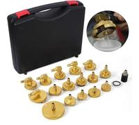 MRCARTOOL Juego de 17 Adaptadores para Purga de Frenos de Coche con 16 Purgadores de Frenos y 1 Acoplamiento Rápido, Juego de Herramientas de Purga de Cilindro de Freno Principal