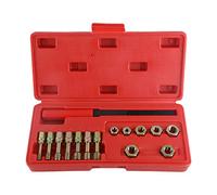 MRCARTOOL Restaurador de Roscas Métricas Kit de Reparación de Roscas Métricas Universal Juego de Herramientas para Reparar con Matrices, Machos y Limas de Roscar