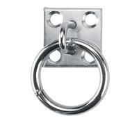 Mrchrogge Anclaje para caballos, argolla cruzada para accesorios de establos, argolla de bloque montada en pared con argolla de fijación, argolla de parada para valla, pista de carreras, granja