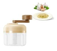 Mrchrogge Mezclador Manual con Conmutación de Tres Velocidades, Mezclador Mini Manual con Cuchillas de Acero Inoxidable,Libre de BPA, Picador de Verduras para Ajo,Alimentos para Bebés,Fácil de Limpiar