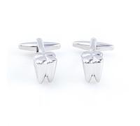 MRCUFF Dentista Diente Dientes Dental par de Gemelos en Caja de Regalo de presentación y Gamuza limpiadora