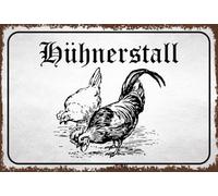 mrdeco Cartel de madera 30 x 40 cm gallinero gallinas gallinas pollo gallo cartel madera