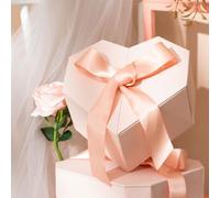 MRDLKNX Caja de regalo en forma de corazón, ideas románticas de aniversario para mujeres, cesta de regalo de cumpleaños perfecta para novia, madre, esposa, regalo del día de San Valentín (caja vacía
