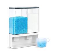 MRDLKNX Dispensador de detergente para ropa, contenedores de lavandería, dispensador de polvo de lavandería, dispensador de cuentas de potenciador de aroma de lavandería con taza para arroz, frijoles,