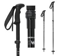 MRDW Collection - Zipline Blurr EXT - Bastón de esquí compuesto de grafito ajustable - Proveedor oficial del equipo de esquí de Estados Unidos (Touring Grip-Obsidiana, 100 cm - 130 cm)