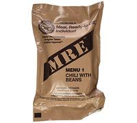 MRE - Ración de comida militar, lista para comer, del ejército de Estados Unidos, diferentes menús, CHILI with BEANS