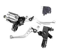 MRELC Palanca de embrague universal para manillar de motocicleta, 7/8 pulgadas, 22 mm, CNC izquierda y derecha, compatible con Harley, Honda, Kawasaki, Suzuki, Yamaha (diámetro del pistón 12,7 mm