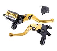 MRELC Palanca de embrague universal para motocicleta, 7/8 pulgadas, 22 mm, cilindro maestro de freno, CNC izquierda y derecha, juego para Harley, Honda, Kawasaki, Suzuki, Yamaha (diámetro del pistón