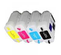 MRHZKE 10 establecidos 82 Cartuchos de Tinta Recargables con Papas Fritas para designJet 500 500PS 800 800PS Cotteros para 10 82 500 800 Impresoras(For 10 82 1set)