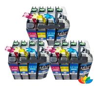 MRHZKE 12 Cartuchos de Tinta LC123BK LC123C LC123M LC123Y para MFC-J4510DW MFC-J4610DW MFC-J4710DW MFC-J4410DW MFC-J470DW