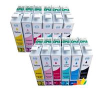 MRHZKE 12 Cartuchos de Tinta T0801 T0807 para Foto de lápiz R265 R285 R360 RX560 RX585 RX685 P50 P50650 PX710 PX720 PX810 PX820