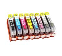 MRHZKE 1Set CLI-65 CLI65 CLI 65 Cartucho de Tinta de Recarga Compatible con Cartucho de Tinta de Impresora PRO200 Pro-200 con Tinta de día(8color)