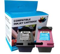 MRHZKE 2 Pack Ink Cartridges For 301 301XL For Deskjet 1050 2050 2050S 3050 4500 4502 4504 5530 5532 5539 Printer