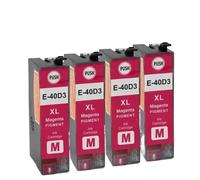 MRHZKE 4pcs 1Set T40D1 T40D2 T40D3 T40D4 T40D Cartucho de Tinta Compatible Conjunto de impresoras de la Serie SC T3100 SC T5100 SC T2100 Funciona con Modelos Surecolor(4pcs Magenta)