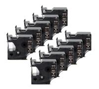 MRHZKE Cartucho de Cinta de Etiqueta 10pk D1 45803 Compatible con Las impresoras de LabelManager 420p y LabelPoint 350(White on Black)
