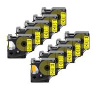 MRHZKE Cartucho de Cinta de Etiqueta 10pk D1 45803 Compatible con Las impresoras de LabelManager 420p y LabelPoint 350(Black on Yellow)