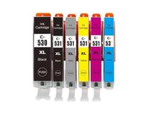 MRHZKE Cartucho de Tinta 6Colors PGI530 PGI531 CLI530 CLI531 Compatible con 530 531 Modelos de Impresora Que Incluyen TS8750 TS8751