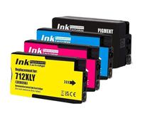 MRHZKE Cartucho de Tinta 712 XL 712XL para Cartucho de Tinta de Repuesto para Impresora Designjet T650 T630 T250 T210 T230(K)