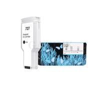 MRHZKE Cartucho de Tinta Compatible 727 C1Q12A B3P23A B3P19A B3P20A B3P21A para DesignJet T920 T930 T1500 T1530 T2500 T2530 Impresoras(130ML-dye Ink-PK)