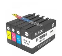 MRHZKE Cartucho de Tinta Compatible para 711xl 711 Funciona con Las impresoras de inyección de Tinta de DesignJet T120 T520(1set)