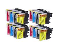 MRHZKE Cartucho de Tinta Conjunto de LC61 LC38 LC985 LC39 LC67 LC1100 LC980 para DCP-J140W MFC-J265W J410 J415W J220 Impresora(4set 16PK)