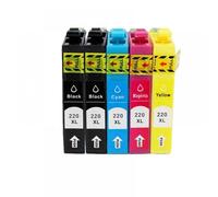 MRHZKE Cartucho de Tinta Conjunto T220XL para la Fuerza Laboral WF-2750 WF-2760 WF-2630 WF-2650 XP-424 XP-420 XP-320 Impresoras(2BK 1C 1M 1Y)