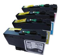 MRHZKE Cartucho de Tinta LC3233 XL para DCP J1100DW MFC J1300 Impresora(4pk-BK C M Y)