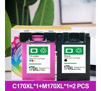 MRHZKE Juego de Cartuchos de Tinta Negros para INK-M170 C170 para impresoras SCX-1360 1365 1365W SL-J1760FW J1760W(1BK 1C)