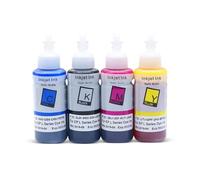 MRHZKE Juego de Recarga de Tinta de 4 Colores para T664 T672 T673 T674 Compatible con L1300 L1455 L800 L801 L805 L810 L850(4Color 1set)