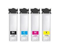MRHZKE Paquete de Tinta Compatible T10S1 T10S2 T10S3 T10S4 para Cartucho de Impresora Workforce Pro WF-C5390 WF-C5890 con Bolsa de Tinta pigmentada de Chip(AU-T10S1-4 1set)