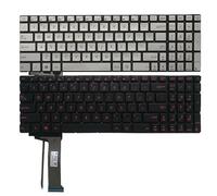 MRHZKE Teclado portátil de portátil retroiluminado Compatible con GL752 GL752V GL752VL GL752VW GL752VWM ZX70 ZX70VW GL771 GL771J GL771JW GL7771JM en opción de Color Plateado o Rojo(Silver)