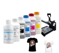 MRHZKE Tinta con Polvo de Limpieza 6 Botellas de 250ML DTF para impresión de película de Transferencia Directa Compatible con Varias impresoras