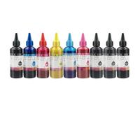 MRHZKE Tinta pigmentada Universal, 9 Colores, 100 ml, Compatible con Varias impresoras, Incluido el Juego de Recarga de Tinta SureColor P600 P800 Stylus Pro 3800 3880 7890