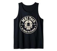 MRI Tech Ningún Metal No Problem Imágenes por Resonancia Médica Camiseta sin Mangas