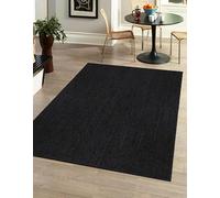 Mrida Weave Alfombra ovalada de yute natural y negro de 3 x 5 pies, hermosa alfombra bohemia tejida a mano, ecológica, duradera y apta para mascotas, para sala de estar, comedor o dormitorio
