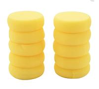 MRiiVE 10 Piezas Esponja De Pintura Sintetica Redonda del Artista Esponjas Artesanales para Pintar Esponjas De Arte De Acuarela Ceramica Amarillo 2.75 Pulgadas