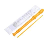 MRiiVE Grabadora Soprano Amarilla de 8 Agujeros con Varilla de Limpieza, Grabadora de Llave C Estilo AlemáN para NiñOs Estudiantes Principiantes